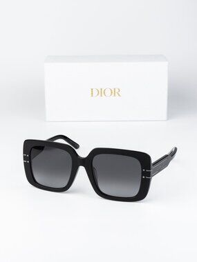 Dior Women Sunglasses Black Gradient Oversized Square DIORSIGNATURE S11F 14A1